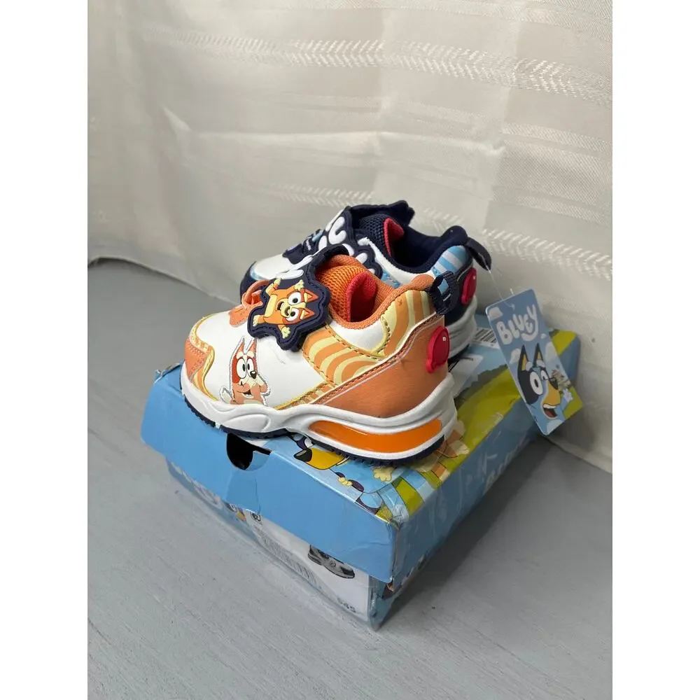 Ground Up Bluey & Bingo Toddler Unisex Athletic Sneakers Blue Orange Size 6M